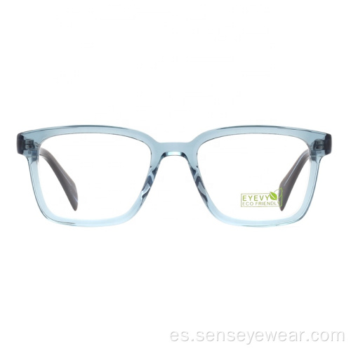 Mujeres personalizadas Custom Square Bevel Eco Acetate Marco óptico